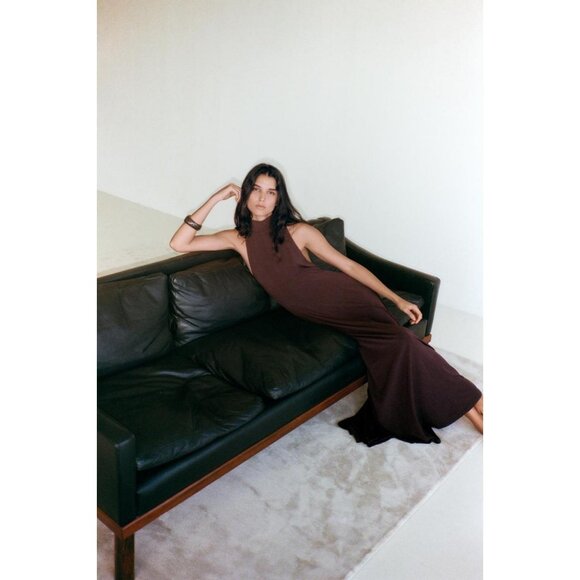 ZARA LONG BACKLESS DRESS - Picture 1 of 6